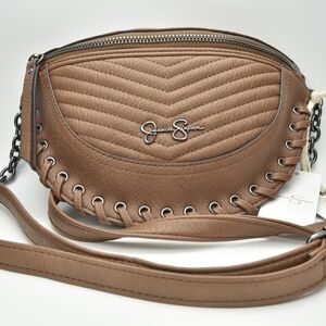 Jessica Simpson Tan Crossbody Bag with Chain Detail